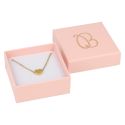 Cardboard earring or jewelry set box, pink 65 x 65 x 29 mm RS-61