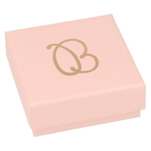 Caja de cartón rosa pendientes o conjunto de joyería bisutería y joyas 65x65x29 mm. RS-61