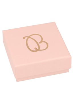 Caja de cartón rosa pendientes o conjunto de joyería bisutería y joyas 65x65x29 mm. RS-61