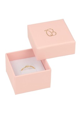 Caja de cartón rosa anillo de joyería bisutería y joyas 51x51x33 mm. RS-42