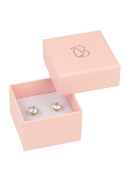 Caja de cartón rosa anillo de joyería bisutería y joyas 51x51x33 mm. RS-42