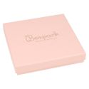 Caja de cartón rosa collar o conjunto de joyería bisutería y joyas 120x120x24 mm. RS-16