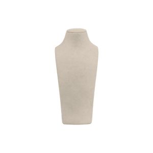 Peto busto display personalizado en microfibra para joyeria bisuteria y joyas cd-c101-mf-297