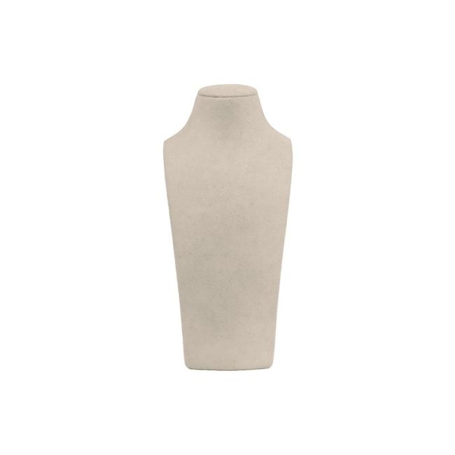 Busto expositor personalizado para joias em microfibra cd-c101-mf-297