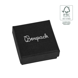 Caja de cartón fsc® para pendientes color negro 50x50x23 mm F40-N