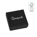 FSC® cardboard earring box, black 50 x 50 x 23 mm F40-N