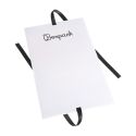 Caja de cartón blanca automontable con lazo satén negro para joyas bisutería y joyería 150x88x82 mm FL-2-B