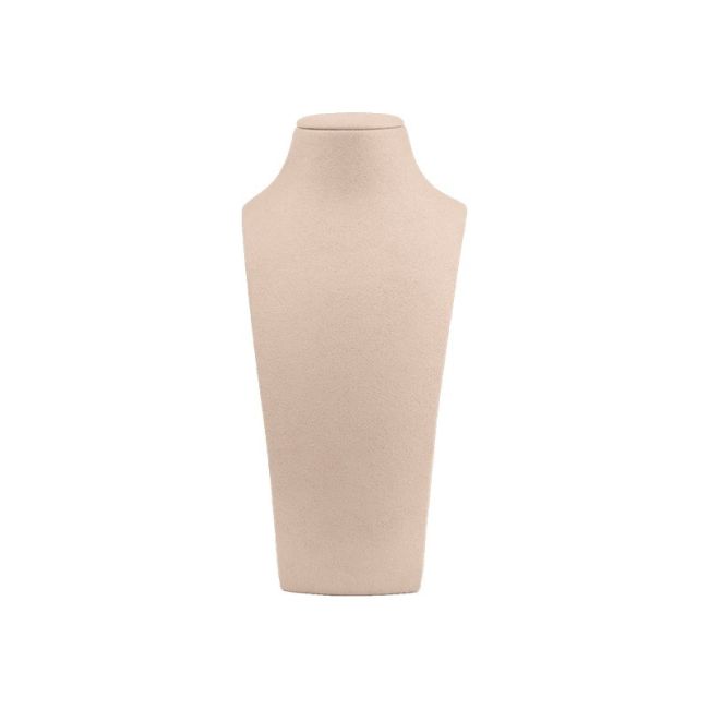 Busto expositor personalizado para joias em microfibra cd-c102-mf-297