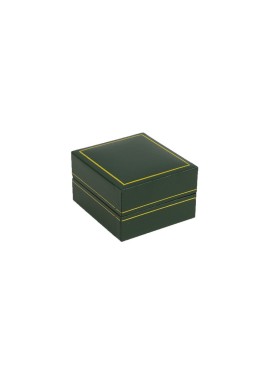 Estuche polipiel verde para pendientes 47x53x30 mm. J-07-V