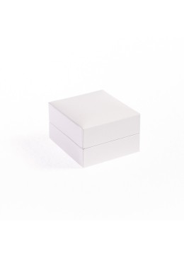 Estuche polipiel blanco para pendientes 46x52x30 mm. FR-1-P-N