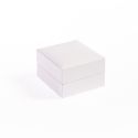 Estuche polipiel blanco para pendientes 46x52x30 mm. FR-1-P-B