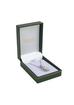 Estuche polipiel verde para colgante 59x79x30 mm. J-04-C-V