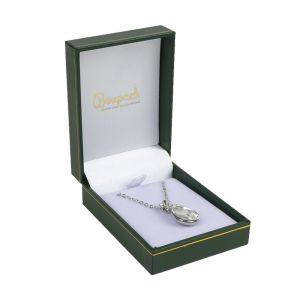Estuche polipiel verde para colgante 59x79x30 mm. J-04-C-V