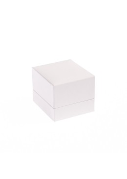 Estuche polipiel blanco para anillo labios 47x52x40 mm. FR-2-S-B