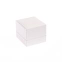 Écrin en simili-cuir blanc à fente pour bague 47 x 52 x 40 mm FR-2-S-B