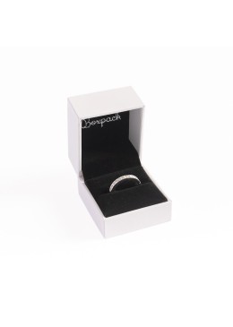 Estuche polipiel blanco para anillo labios 47x52x40 mm. FR-2-S-N