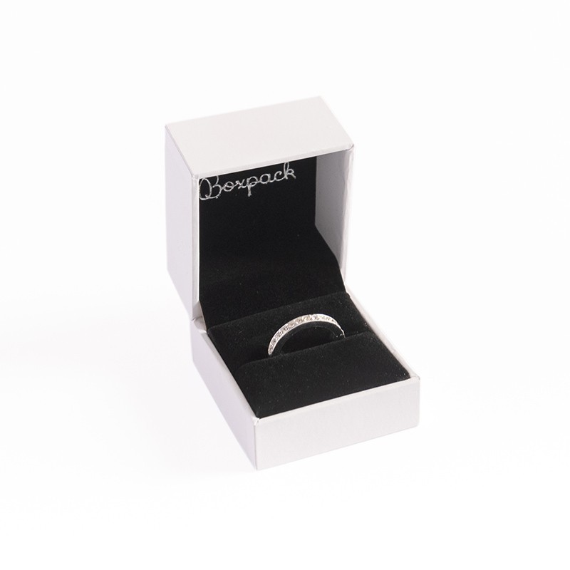 Estuche polipiel blanco para anillo labios 47x52x40 mm. FR-2-S-N