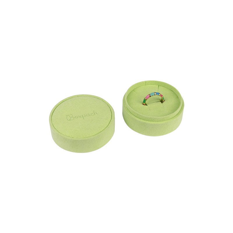 Caja redonda multiusos verde para joyas bisutería y joyería 60øx40 mm PR-1-VE