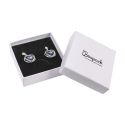 Astuccio in cartone per orecchini, bianco testurizzato 65 x 65 x 24 mm mp-60