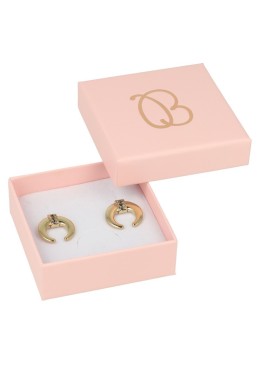 Caja de cartón pendientes de joyería y bisutería  65x65x24 Mm color rosa rs-60