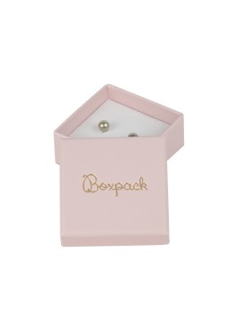 Cartón para pendientes de joyería y bisutería 50x50x23 mm color rosa cuarzo PI-40