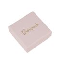 Ohrringschachtel aus Karton in Rosenquarz 50 x 50 x 23 mm PI-40