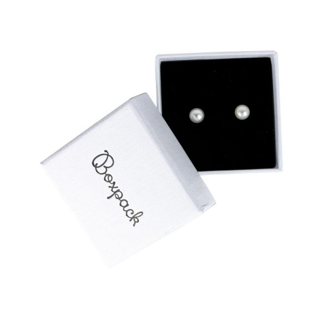 Astuccio in cartone per orecchini, bianco testurizzato 50 x 50 x 23 mm MP-40