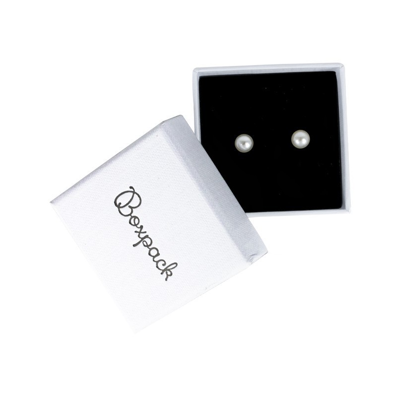 Cartón para pendientes de joyería y bisutería 50x50x23 mm color blanco texturizado MP-40