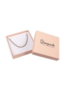 Caja de cartón para conjunto de colgante de joyería y bisutería 86x86x24 Mm color rosa cuarzo pi-80