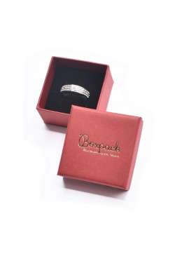 Caja de cartón para anillo o pendientes  51x51x33 mm color rojo ep-42