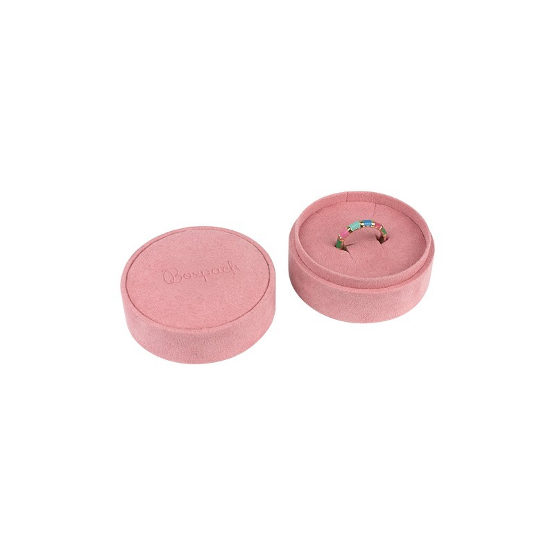 Caja redonda multiusos rosa para joyas bisutería y joyería 60øx40 mm PR-1-RS