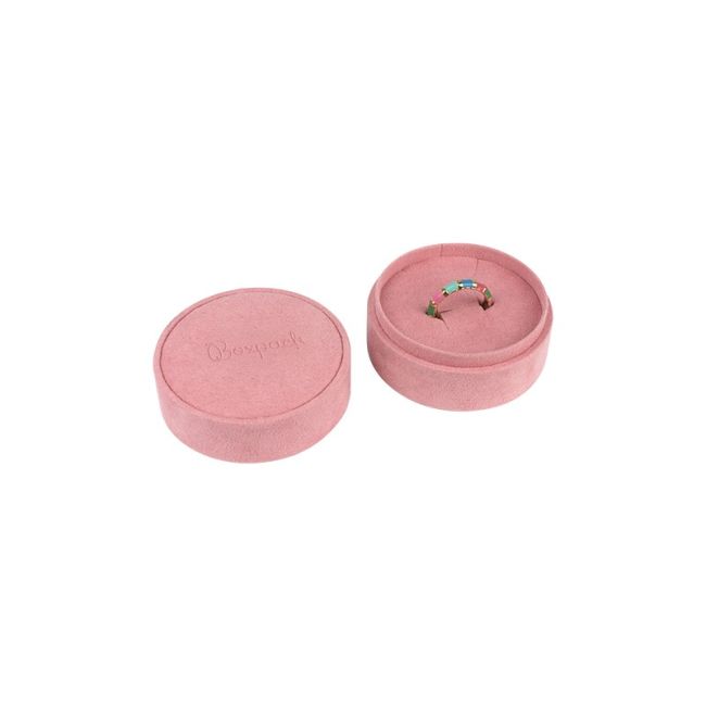 Caja redonda multiusos rosa para joyas bisutería y joyería 60øx40 mm PR-1-RS