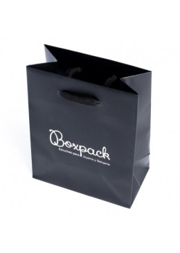 Bolsa de papel mate negra para joyería bisutería y relojería 120x150x65 mm B-M-N