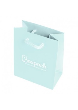 Bolsa de papel mate azul baby para joyería bisutería y relojería 120x150x65 mm B-M-AB