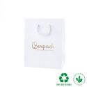 Bolsa de papel mate blanco para joyería bisutería y relojería 120x150x65 mm E-B-M-B