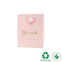 Bolsa de papel mate rosa cuarzo para joyería bisutería y relojería 120x150x65 mm E-B-M-RC