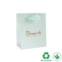Matte Papiertragetasche in Aquamarin für Schmuck und Uhren 120 x 150 x 65 mm E-B-M-AQ