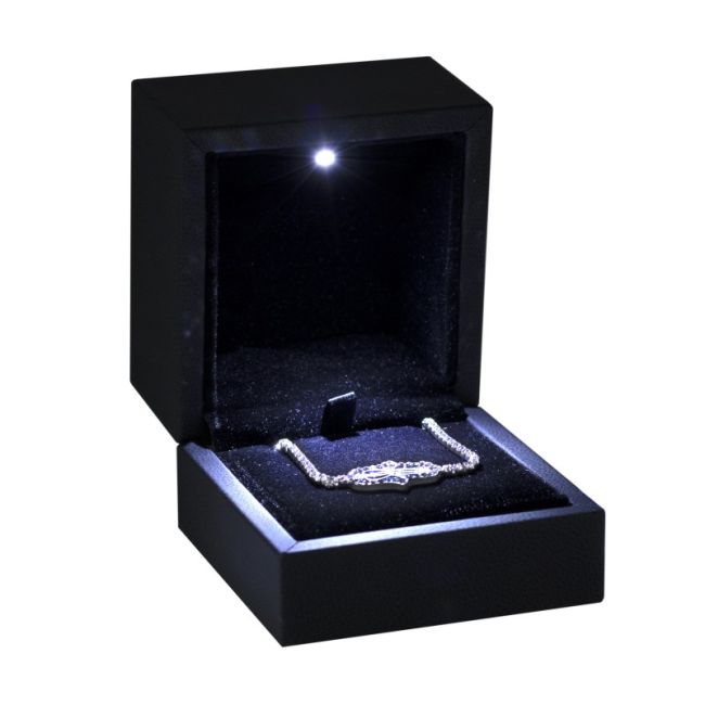 Estuche con led para colgante negro 60x65x50 mm LE-13-C