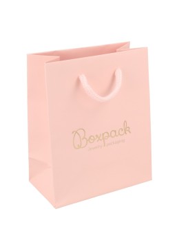 Bolsa de papel mate rosa al por mayor 120x150x65 mm B-M-RS