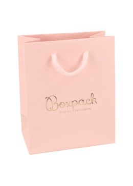 Bolsa de papel mate rosa para joyería bisutería y relojería 120x150x65 mm B-M-RS