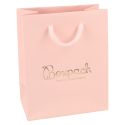 Bolsa de papel mate rosa para joyería bisutería y relojería 120x150x65 mm B-M-RS
