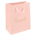 Matte Papiertragetasche in Rosa für Schmuck und Uhren 120 x 150 x 65 mm BMRS
