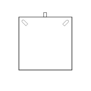 Estojo em imitação de couro azul para colares de bijutaria J-02-C-A
